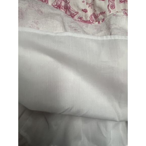 Avec Les Filles Dress Womens 14 Linen Blend Sea Print Mermaid Nautical Summer - Picture 10 of 16